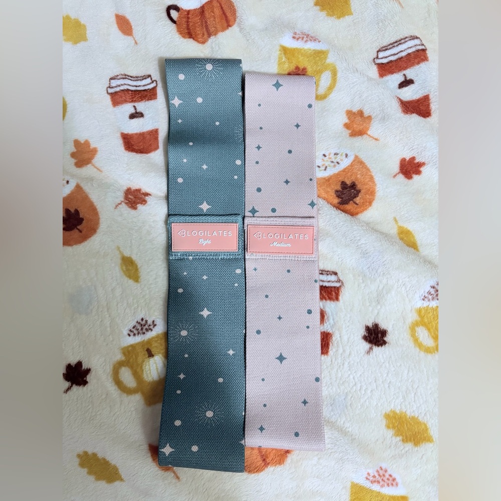 Blogilates Women's Star Pattern Resistance Bands - Green and Pink